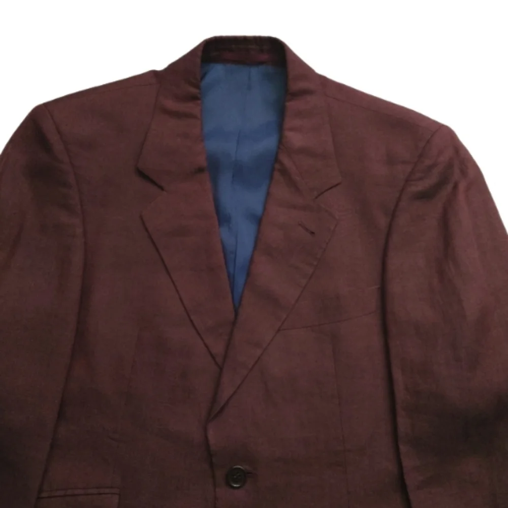 BOSS HUGO BOSS Linen Jacket Blazer Burgundy Wine size IT 48